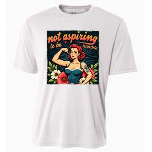 Retro Not Aspiring To Be Humble Feminist Woman Kamala Harris Cooling Performance Crew T-Shirt