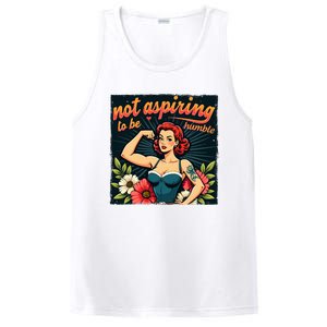 Retro Not Aspiring To Be Humble Feminist Woman Kamala Harris PosiCharge Competitor Tank