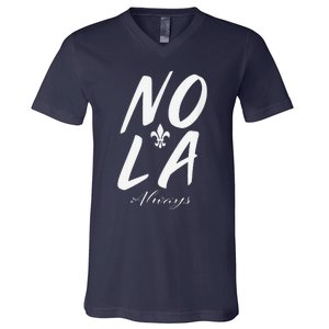 Remember Nola Always Never Forget New Orleans Support V-Neck T-Shirt