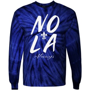 Remember Nola Always Never Forget New Orleans Support Tie-Dye Long Sleeve Shirt