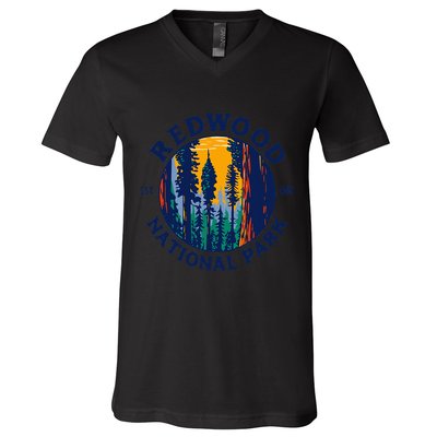 Redwood National And State Parks Ca California Outdoor V-Neck T-Shirt