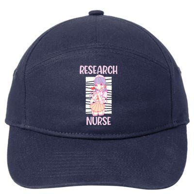 Research Nurse Anime Nursing Gift 7-Panel Snapback Hat