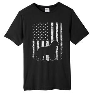 Retro Newfoundland American Flag Dog Dad Dog Mom Tall Fusion ChromaSoft Performance T-Shirt