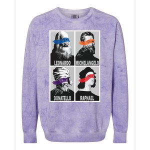 Renaissance Ninja Artists Poster Style Pop Art Colorblast Crewneck Sweatshirt