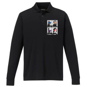 Renaissance Ninja Artists Poster Style Pop Art Performance Long Sleeve Polo