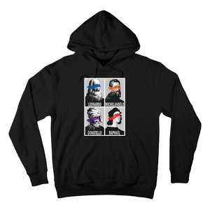 Renaissance Ninja Artists Poster Style Pop Art Hoodie