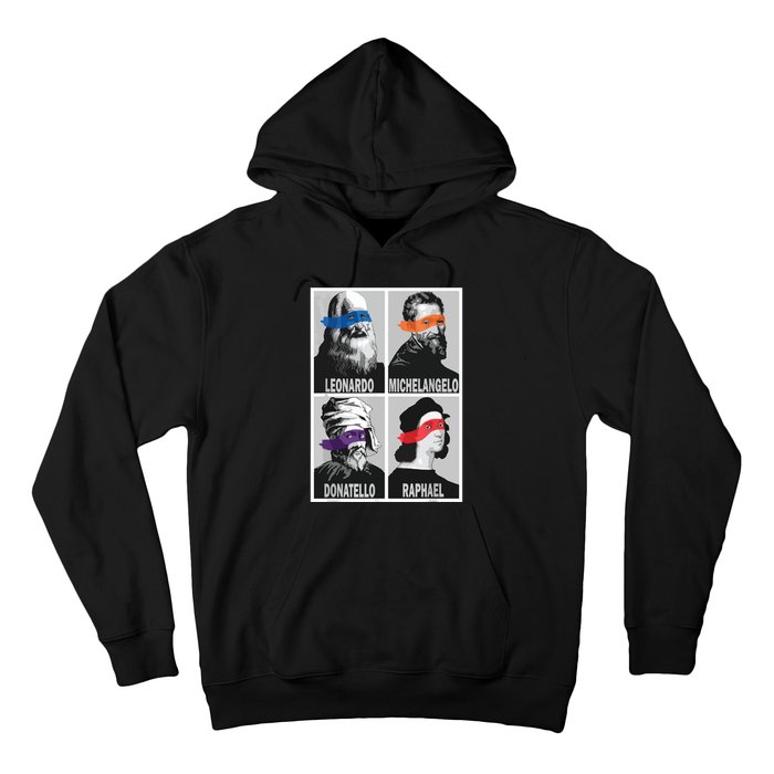 Renaissance Ninja Artists Poster Style Pop Art Hoodie