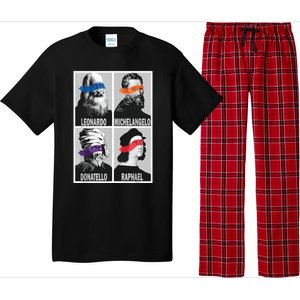 Renaissance Ninja Artists Poster Style Pop Art Pajama Set