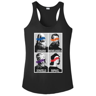 Renaissance Ninja Artists Poster Style Pop Art Ladies PosiCharge Competitor Racerback Tank