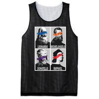 Renaissance Ninja Artists Poster Style Pop Art Mesh Reversible Basketball Jersey Tank