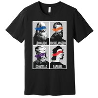 Renaissance Ninja Artists Poster Style Pop Art Premium T-Shirt