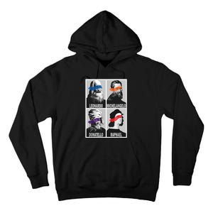 Renaissance Ninja Artists Poster Style Pop Art Tall Hoodie