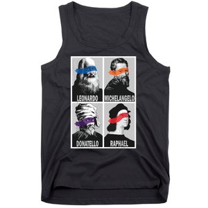 Renaissance Ninja Artists Poster Style Pop Art Tank Top