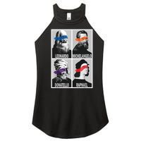 Renaissance Ninja Artists Poster Style Pop Art Women's Perfect Tri Rocker Tank