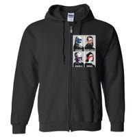 Renaissance Ninja Artists Poster Style Pop Art Full Zip Hoodie