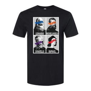 Renaissance Ninja Artists Poster Style Pop Art Softstyle CVC T-Shirt