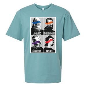 Renaissance Ninja Artists Poster Style Pop Art Sueded Cloud Jersey T-Shirt