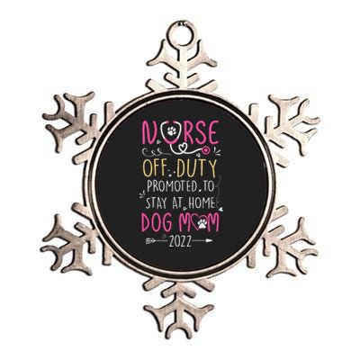 Retired Nurse And Dog Mom Mothers Day Dog Owners RN Life Metallic Star Ornament