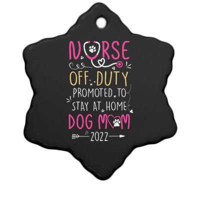 Retired Nurse And Dog Mom Mothers Day Dog Owners RN Life Ceramic Star Ornament