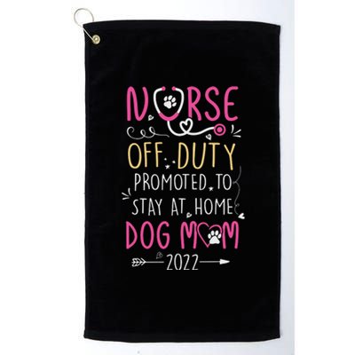 Retired Nurse And Dog Mom Mothers Day Dog Owners RN Life Platinum Collection Golf Towel