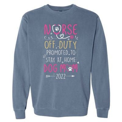 Retired Nurse And Dog Mom Mothers Day Dog Owners RN Life Garment-Dyed Sweatshirt