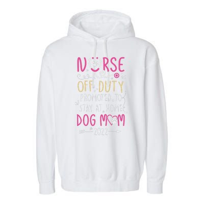 Retired Nurse And Dog Mom Mothers Day Dog Owners RN Life Garment-Dyed Fleece Hoodie