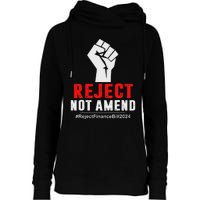 Reject Not Amend Reject Finance Bill 2024 Womens Funnel Neck Pullover Hood