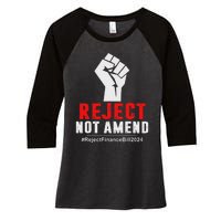 Reject Not Amend Reject Finance Bill 2024 Women's Tri-Blend 3/4-Sleeve Raglan Shirt