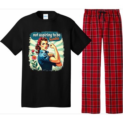 Retro Not Aspiring To Be Humble Kamala Harris Feminist Woman Pajama Set