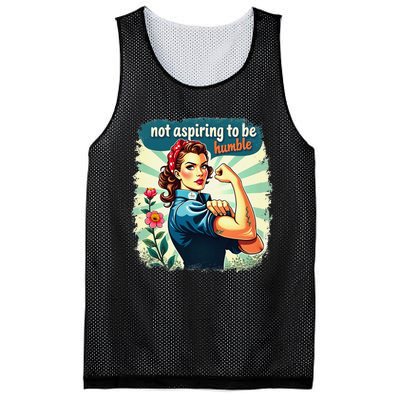 Retro Not Aspiring To Be Humble Kamala Harris Feminist Woman Mesh Reversible Basketball Jersey Tank