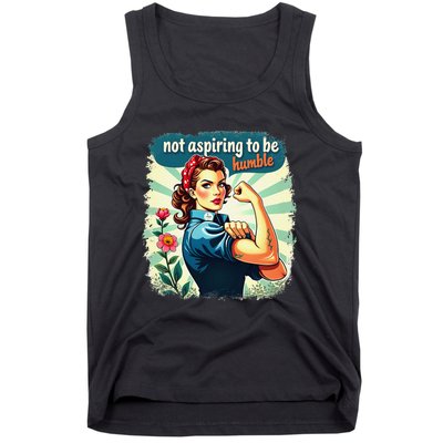 Retro Not Aspiring To Be Humble Kamala Harris Feminist Woman Tank Top