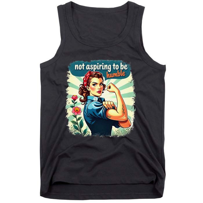 Retro Not Aspiring To Be Humble Kamala Harris Feminist Woman Tank Top