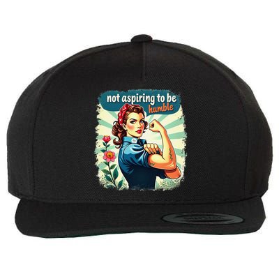 Retro Not Aspiring To Be Humble Kamala Harris Feminist Woman Wool Snapback Cap