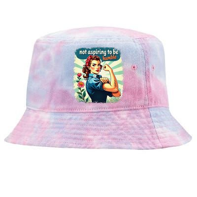 Retro Not Aspiring To Be Humble Kamala Harris Feminist Woman Tie-Dyed Bucket Hat