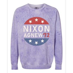 RICHARD NIXON AGNEW NIXON 1972 ELECTION Funny CAMPAIGN Colorblast Crewneck Sweatshirt