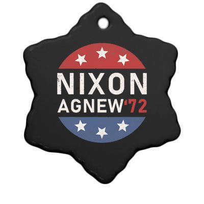 RICHARD NIXON AGNEW NIXON 1972 ELECTION Funny CAMPAIGN Ceramic Star Ornament