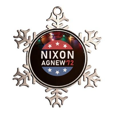 RICHARD NIXON AGNEW NIXON 1972 ELECTION Funny CAMPAIGN Metallic Star Ornament