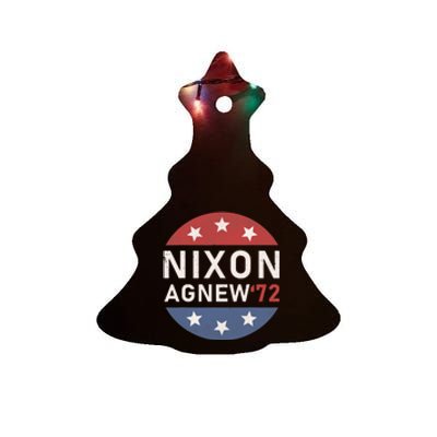 RICHARD NIXON AGNEW NIXON 1972 ELECTION Funny CAMPAIGN Ceramic Tree Ornament