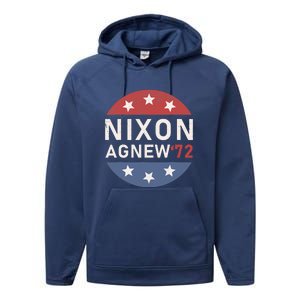 RICHARD NIXON AGNEW NIXON 1972 ELECTION Funny CAMPAIGN Performance Fleece Hoodie