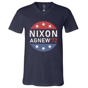 RICHARD NIXON AGNEW NIXON 1972 ELECTION Funny CAMPAIGN V-Neck T-Shirt