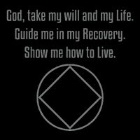 Recovery Narcotics Anonymous Third Step Prayer Drawstring Bag