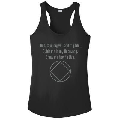 Recovery Narcotics Anonymous Third Step Prayer Ladies PosiCharge Competitor Racerback Tank