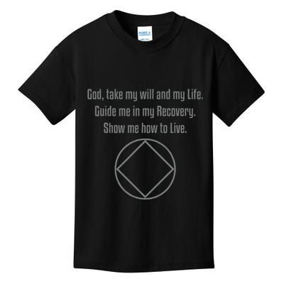 Recovery Narcotics Anonymous Third Step Prayer Kids T-Shirt
