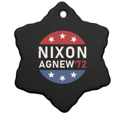 RICHARD NIXON AGNEW NIXON 1972 ELECTION CAMPAIGN Ceramic Star Ornament