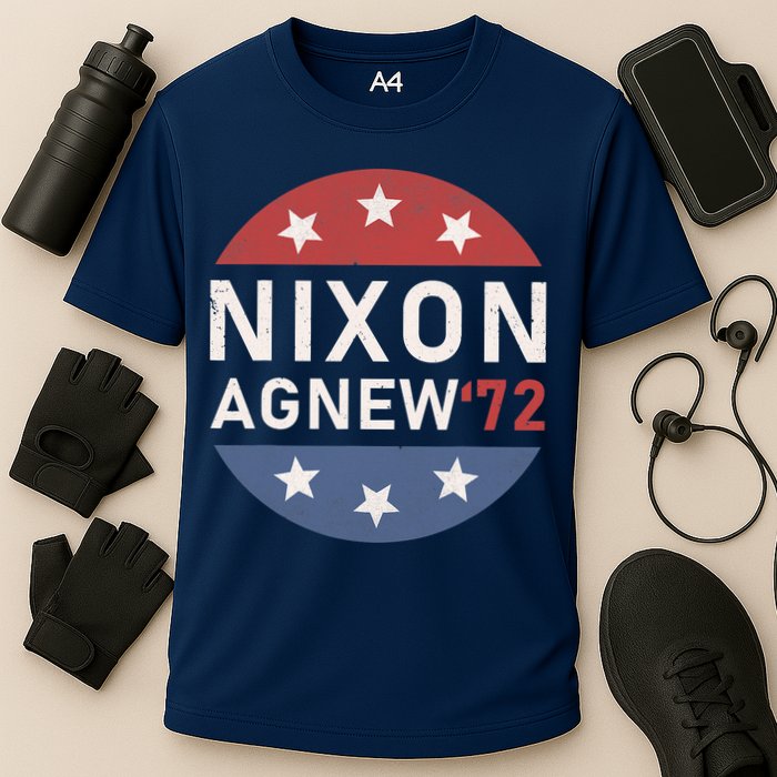 RICHARD NIXON AGNEW NIXON 1972 ELECTION CAMPAIGN Cooling Performance Crew T-Shirt