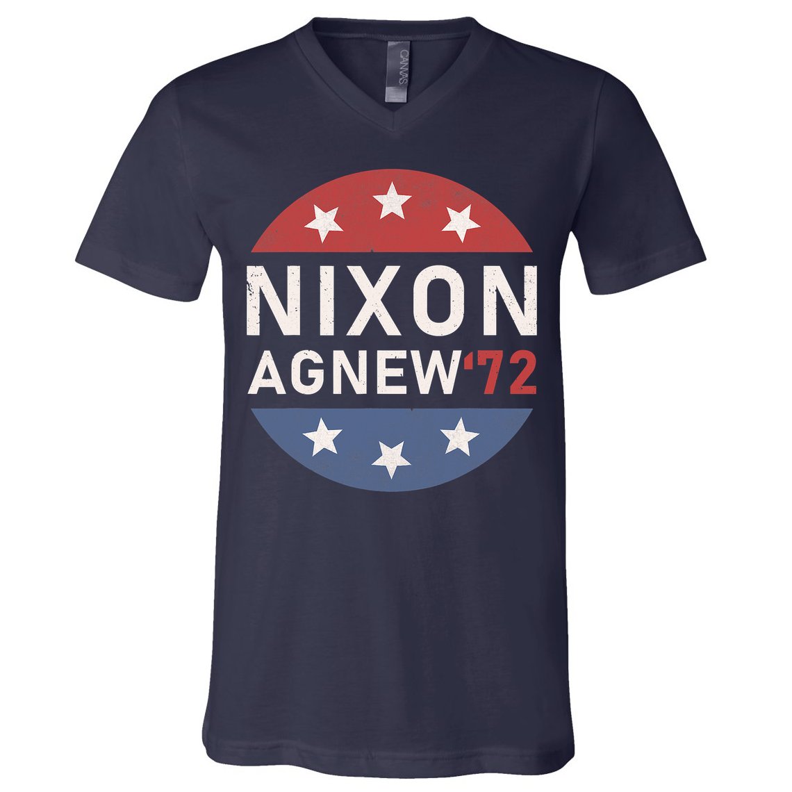 RICHARD NIXON AGNEW NIXON 1972 ELECTION CAMPAIGN V-Neck T-Shirt