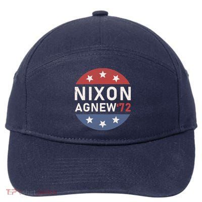 RICHARD NIXON AGNEW NIXON 1972 ELECTION CAMPAIGN 7-Panel Snapback Hat