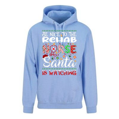 Rehab Nurse Be Nice To The Nurse Santa Is Watching Nurse Gift Unisex Surf Hoodie