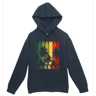 Retro Nassau Bahamas Beach Fan Palm Tree Cool Souvenir Urban Pullover Hoodie