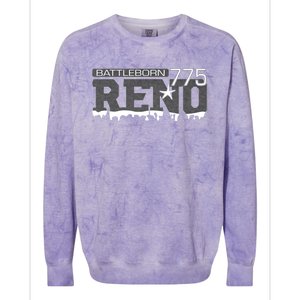 Reno Nevada Battleborn Colorblast Crewneck Sweatshirt